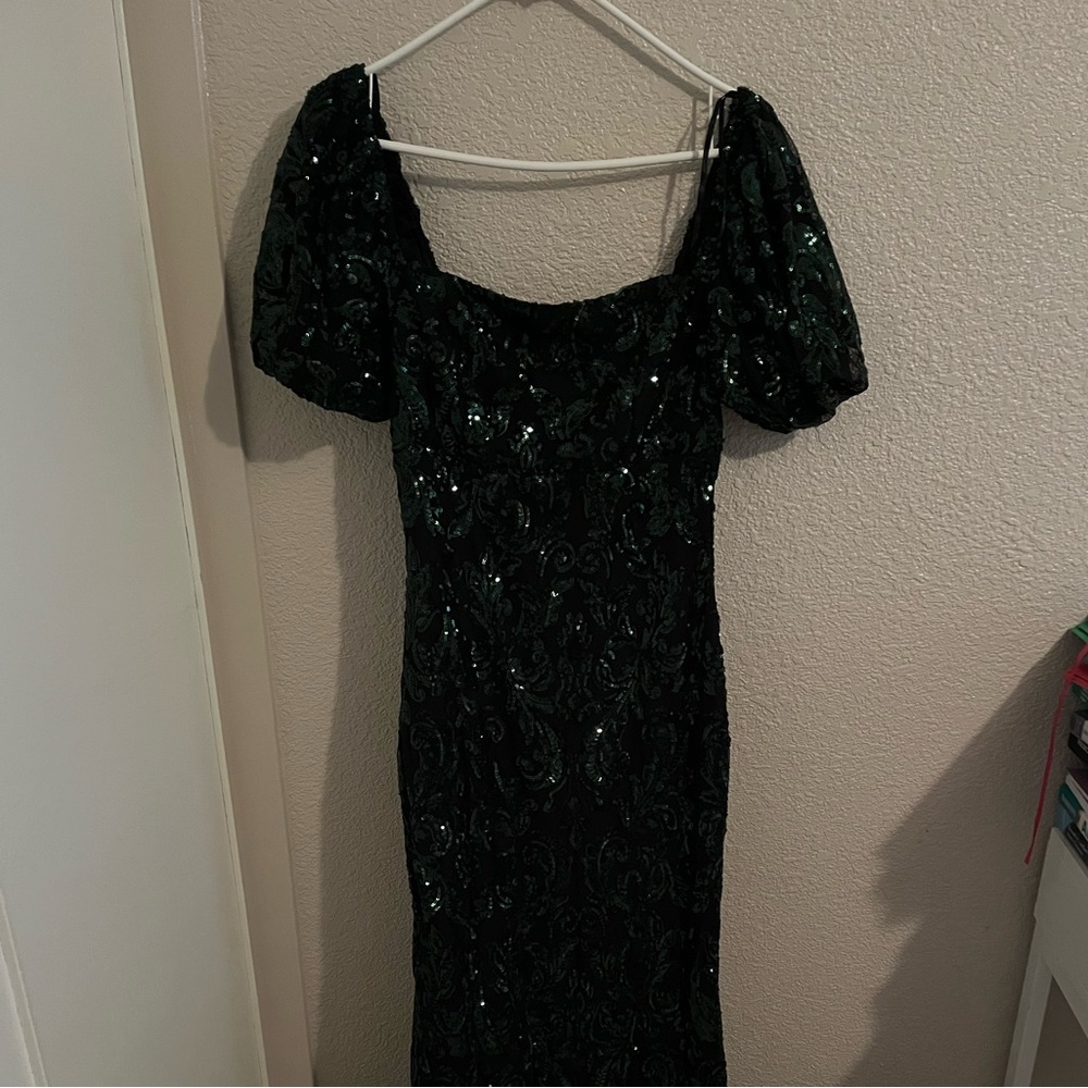 Floor length sequence dress